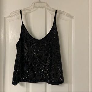 Express Crop Sequin Tank